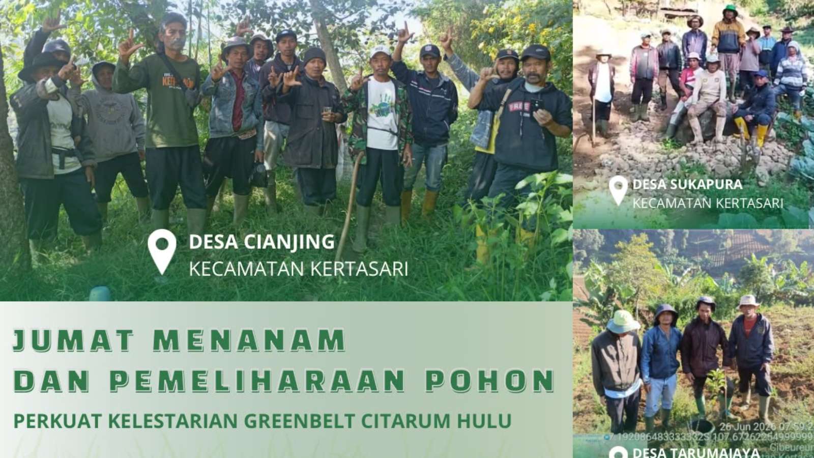 Friday Tree Planting and Maintenance Strengthens the Sustainability of the Upper Citarum Greenbelt