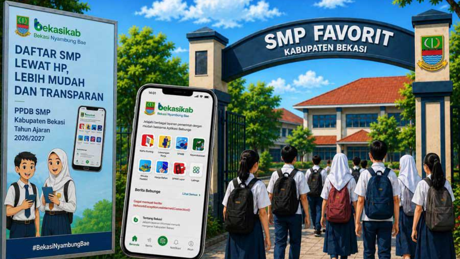 To Simplify School Registration, the Bekasi Regency Government Serves 50,000 Prospective Students Digitally