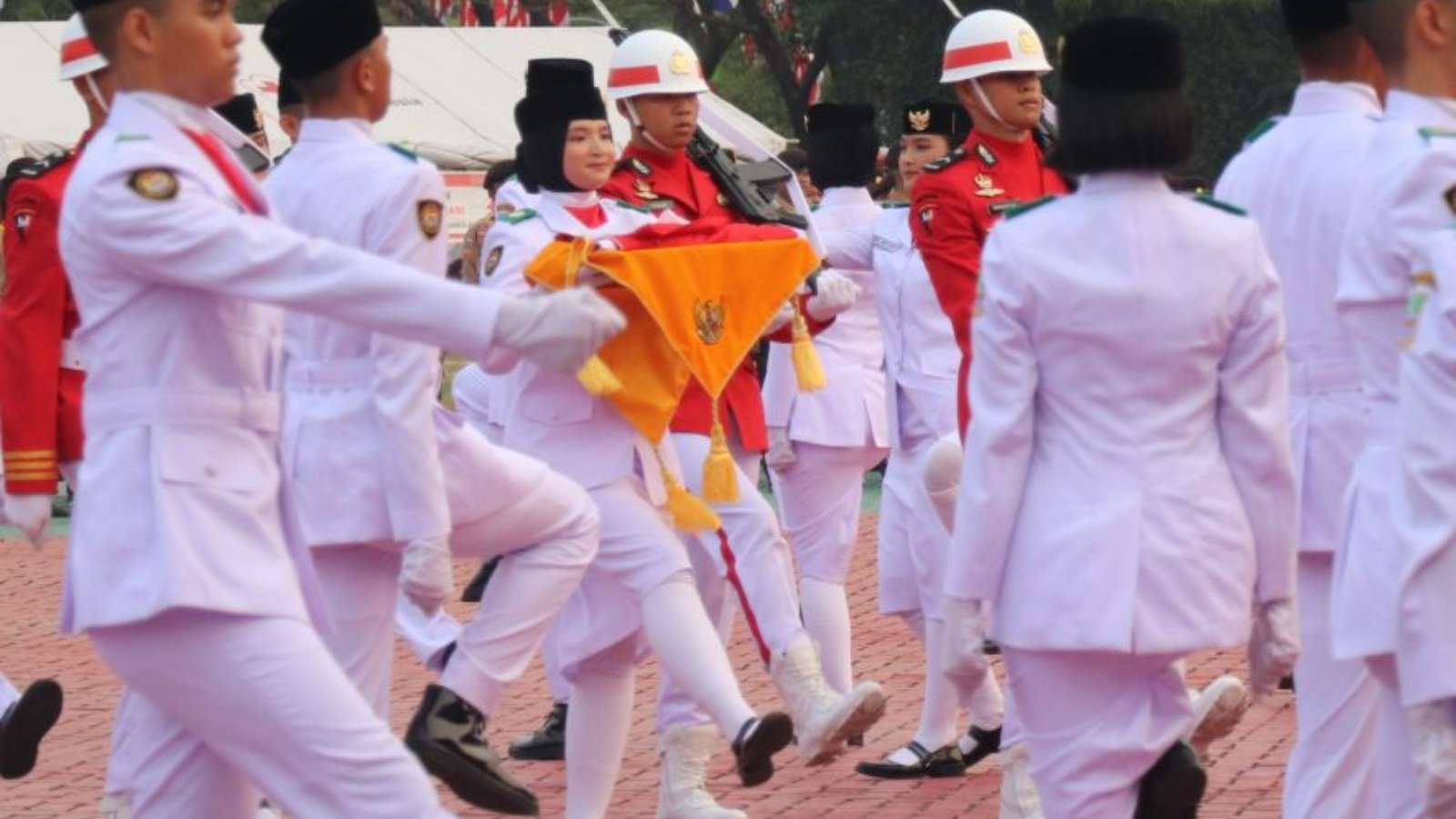 Paskibraka Kabupaten Bekasi Sukses Tampilkan Formasi 81 di HUT RI ke-81