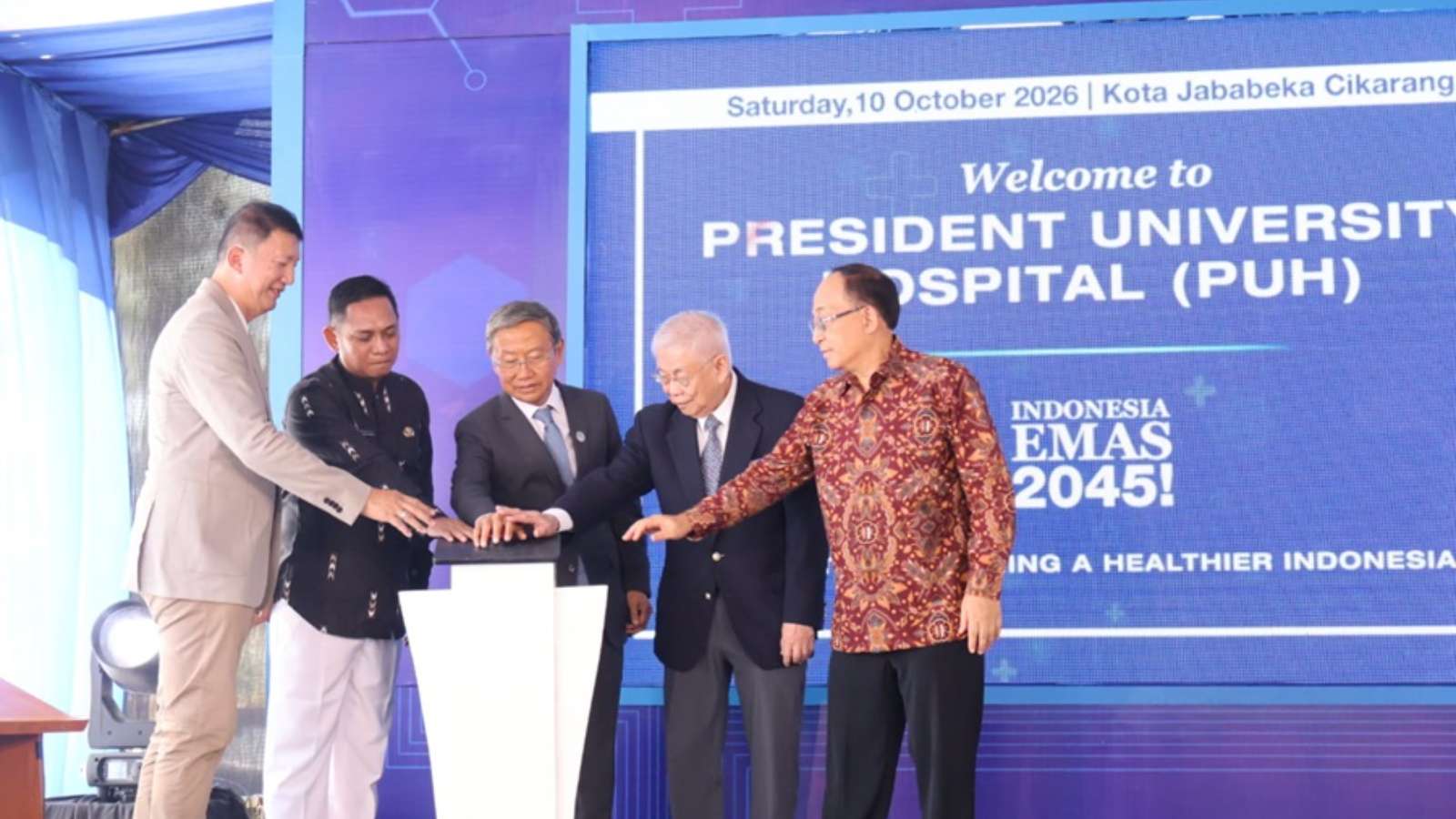 At the Soft Opening of President University Hospital, the Acting Regent of Bekasi Emphasized the Importance of Access to Affordable Healthcare Services. 